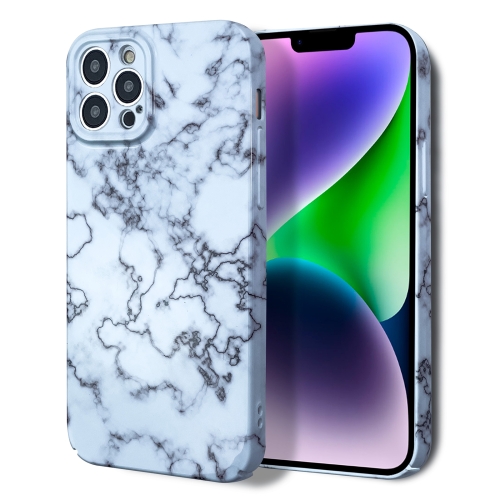 

For iPhone 14 Plus Marble Pattern Phone Case(Red White)