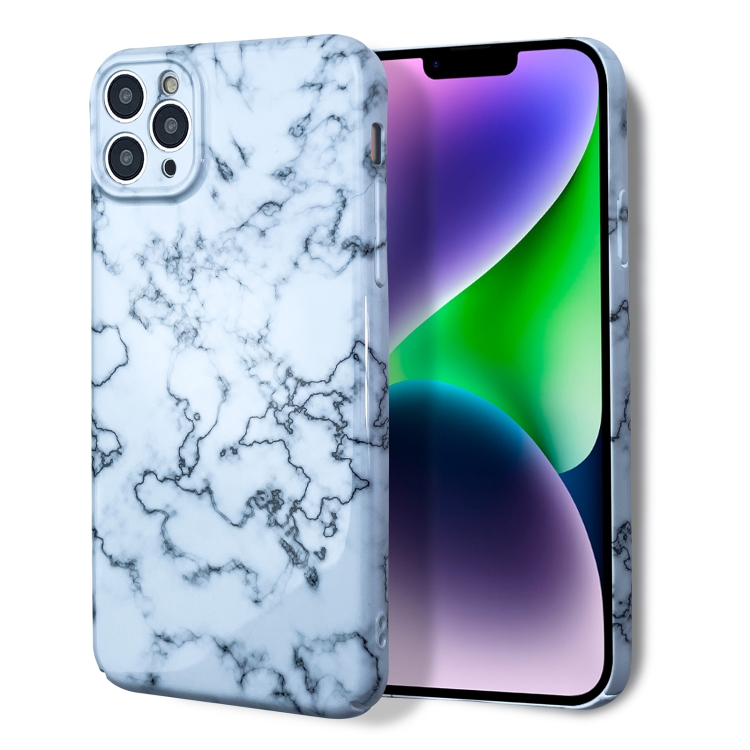 

For iPhone 11 Pro Max Marble Pattern Phone Case(Green White)