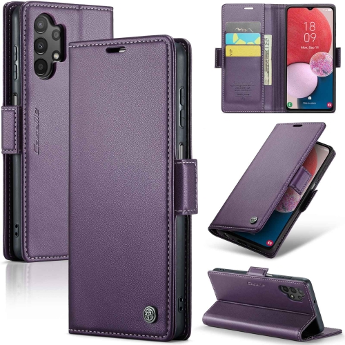 

For Samsung Galaxy A13 4G/5G/A04s/A04/M13 5G CaseMe 023 Butterfly Buckle Litchi Texture RFID Anti-theft Leather Phone Case(Pearly Purple)