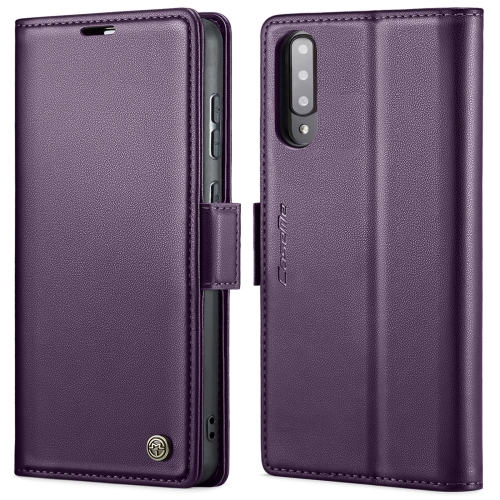 

For Samsung Galaxy A70/A70s CaseMe 023 Butterfly Buckle Litchi Texture RFID Anti-theft Leather Phone Case(Pearly Purple)