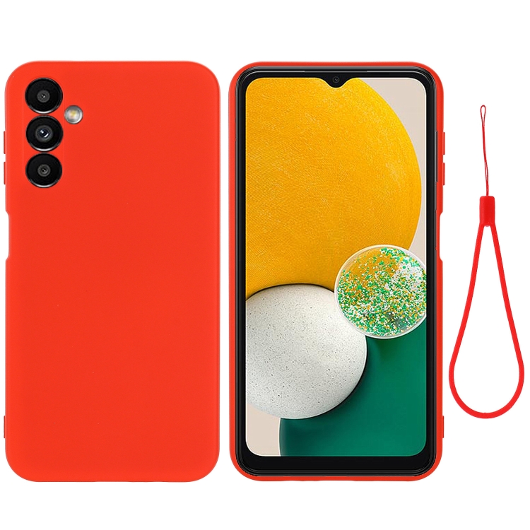 

For Samsung Galaxy M54 5G / F54 5G Pure Color Liquid Silicone Shockproof Phone Case(Red)