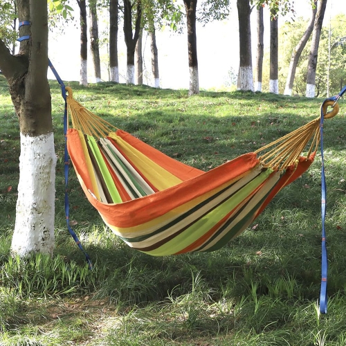 

Outdoor Double Thickened Canvas Hammock Indoor Swing, Size:200x100cm(Candy Color)