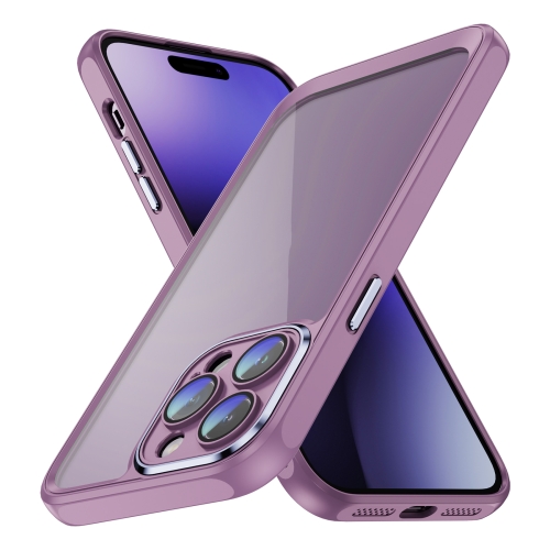 

For iPhone 14 Pro PC + TPU Phone Case with Lens Film(Light Purple)