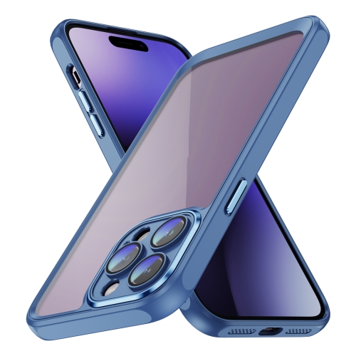

For iPhone 12 Pro Max PC + TPU Phone Case with Lens Film(Blue)