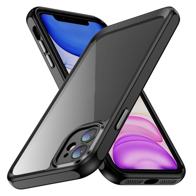 

For iPhone 12 PC + TPU Phone Case with Lens Film(Black)