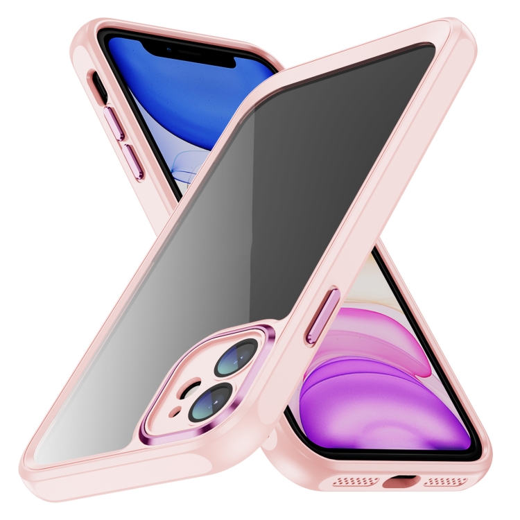 

For iPhone 12 PC + TPU Phone Case with Lens Film(Apricot)