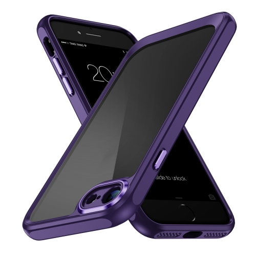 

For iPhone SE 2022 / SE 2020 / 8 / 7 PC + TPU Phone Case with Lens Film(Dark Purple)