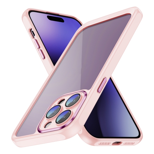 For iPhone 15 Pro Max PC + TPU Phone Case with Lens Film(Apricot) чехол peak design everyday with loop для iphone 13 pro серый m lc ar ch 1
