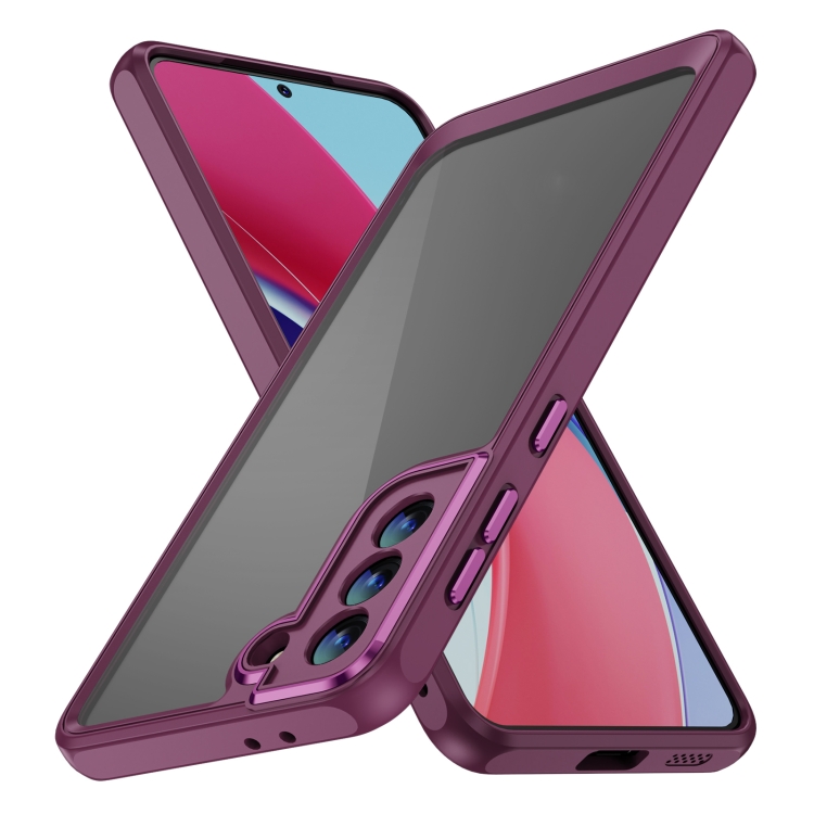 

For Samsung Galaxy S21+ 5G PC + TPU Phone Case with Lens Film(Rose Red)