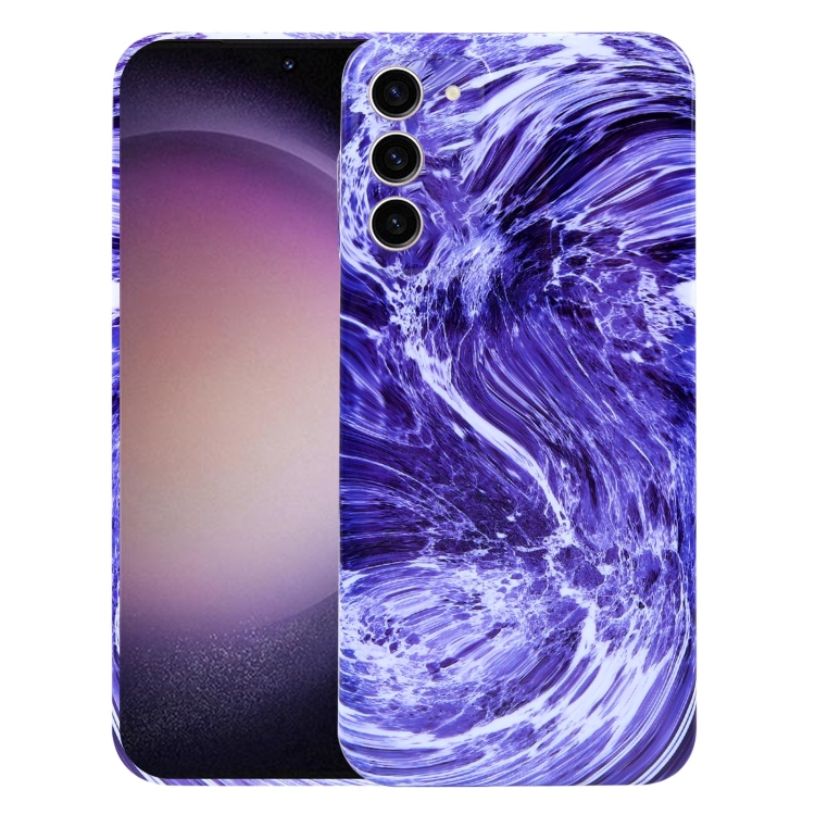 

For Samsung Galaxy S23 5G Marble Pattern Phone Case(Purple White)