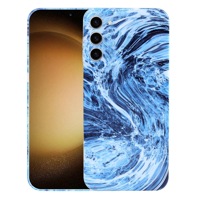 

For Samsung Galaxy S23+ 5G Marble Pattern Phone Case(Navy Blue White)