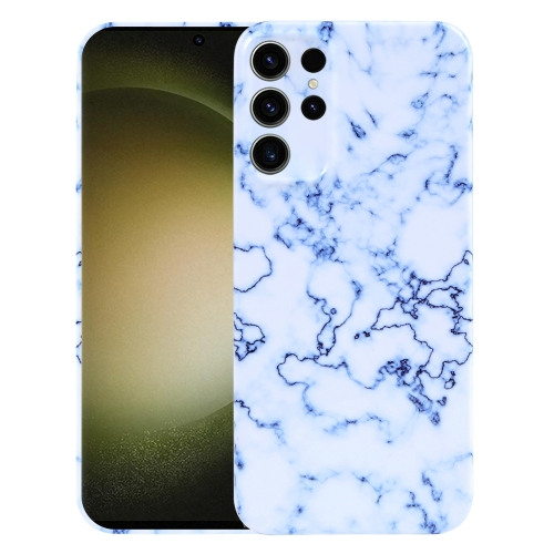 For Samsung Galaxy S23 Ultra 5G Marble Pattern Phone Case(Blue White)