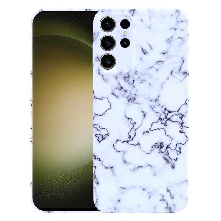 

For Samsung Galaxy S23 Ultra 5G Marble Pattern Phone Case(Green White)
