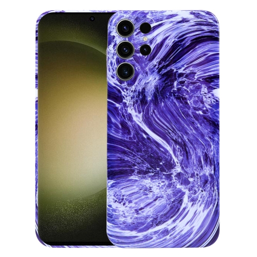 

For Samsung Galaxy S23 Ultra 5G Marble Pattern Phone Case(Purple White)