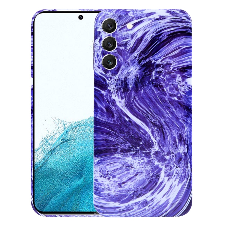 

For Samsung Galaxy S22 5G Marble Pattern Phone Case(Purple White)