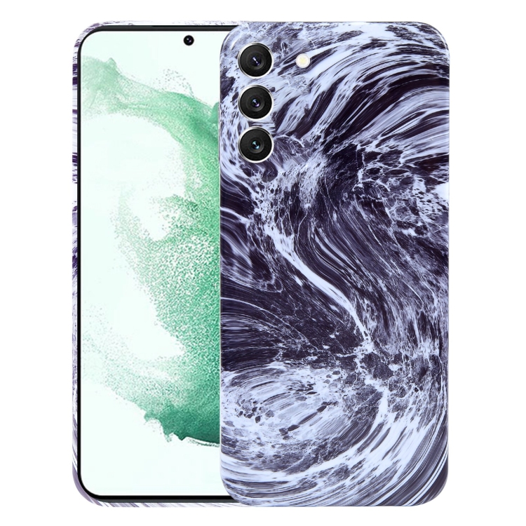 

For Samsung Galaxy S22+ 5G Marble Pattern Phone Case(Black White)