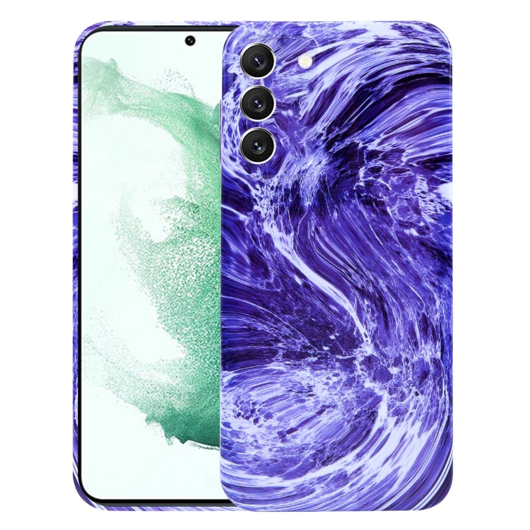 

For Samsung Galaxy S22+ 5G Marble Pattern Phone Case(Purple White)