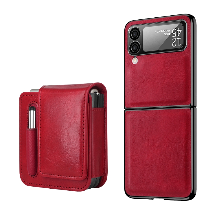 

For Samsung Galaxy Z Flip4 Retro Thinking Series PC Shockproof Phone Case(Red)