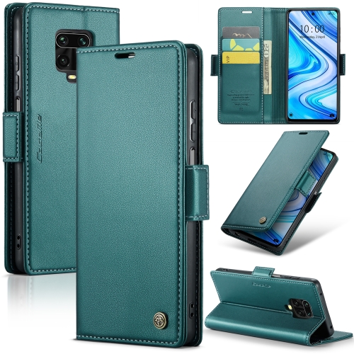 

For Xiaomi Redmi Note 9S/Note 9 Pro/Note 9 Pro Max CaseMe 023 Butterfly Buckle Litchi Texture RFID Anti-theft Leather Phone Case(Pearly Blue)