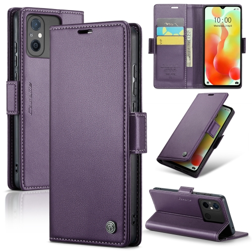 

For Xiaomi Redmi 11A/12C CaseMe 023 Butterfly Buckle Litchi Texture RFID Anti-theft Leather Phone Case(Pearly Purple)