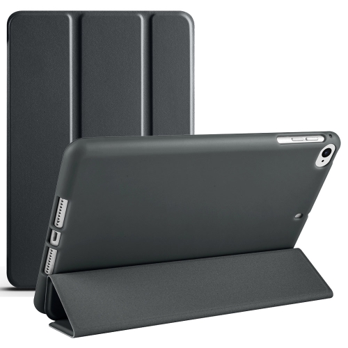 

For iPad 9.7 2018 / 2017 / Air 2 / Air 3-folding TPU Horizontal Flip Leather Tablet Case with Holder(Black)