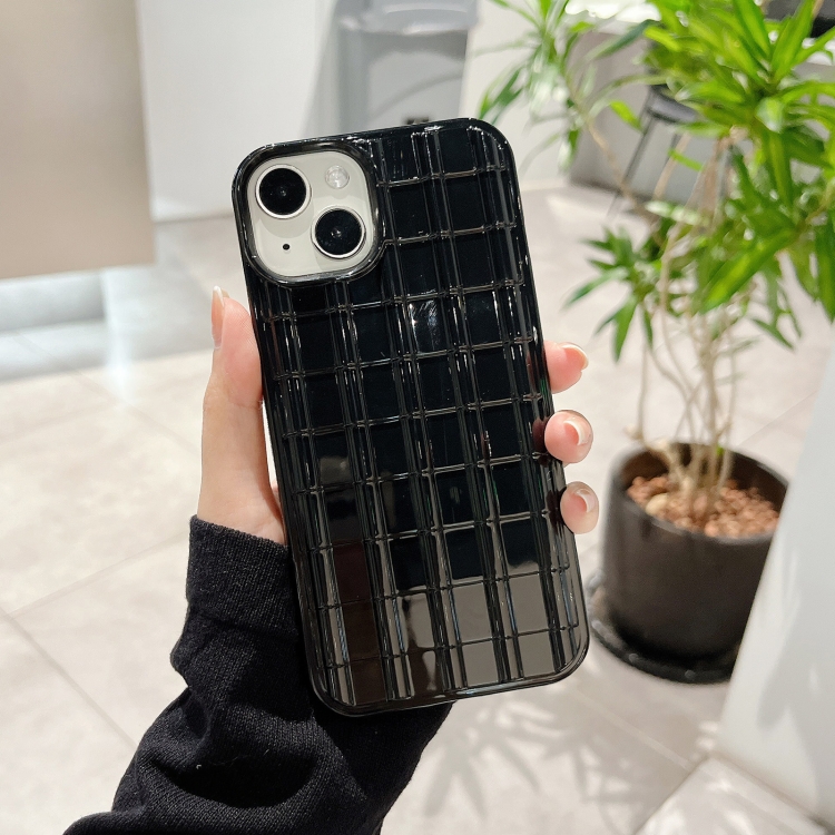 

For iPhone 14 Plus Tile Pattern TPU Phone Case(Black)