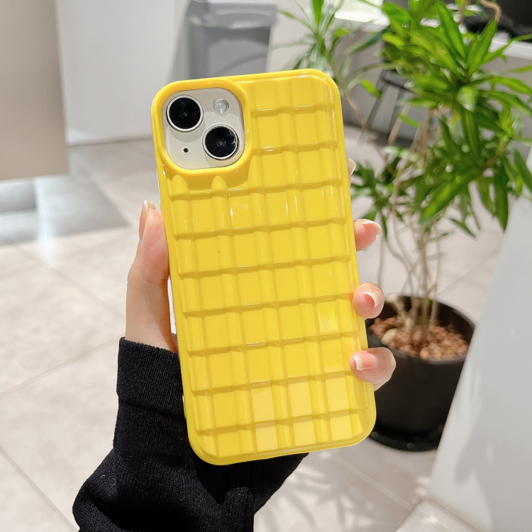 

For iPhone 14 Pro Tile Pattern TPU Phone Case(Yellow)