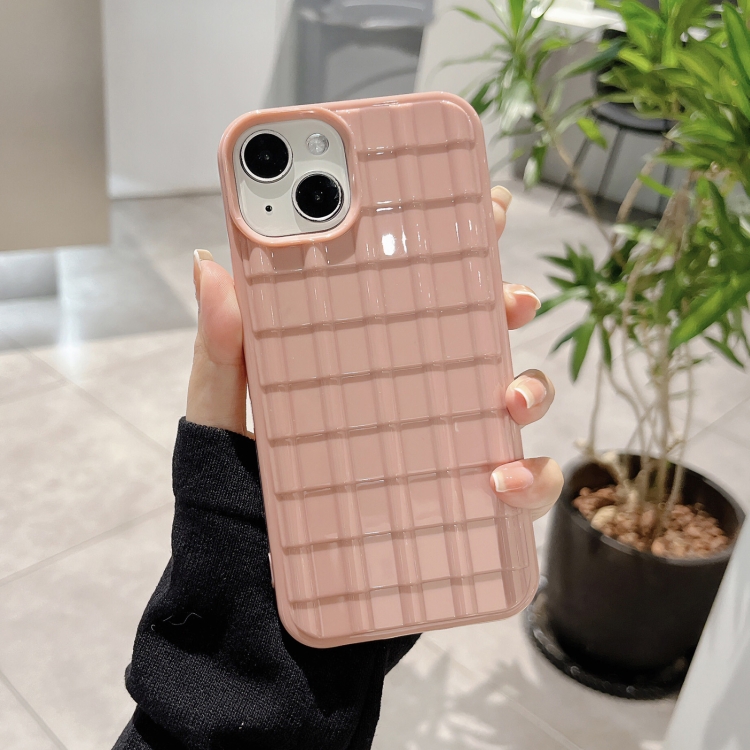 

For iPhone 13 Tile Pattern TPU Phone Case(Pink)