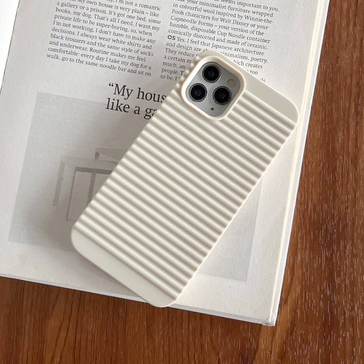 

For iPhone 14 Stripe Pattern Cooling TPU Phone Case(White)