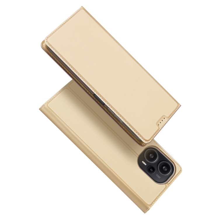 

For Xiaomi Poco F5 / Redmi Note 12 Turbo DUX DUCIS Skin Pro Series Flip Leather Phone Case(Gold)