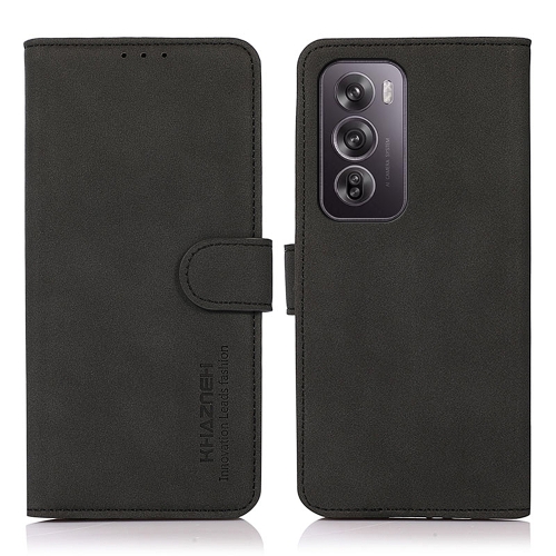 For OPPO Reno12 Pro 5G Global KHAZNEH Matte Texture Leather Phone Case(Black)