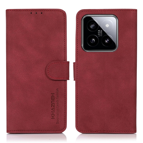 

For Xiaomi 14 Pro KHAZNEH Matte Texture Leather Phone Case(Red)
