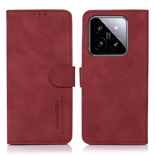 

For Xiaomi 14 KHAZNEH Matte Texture Leather Phone Case(Red)