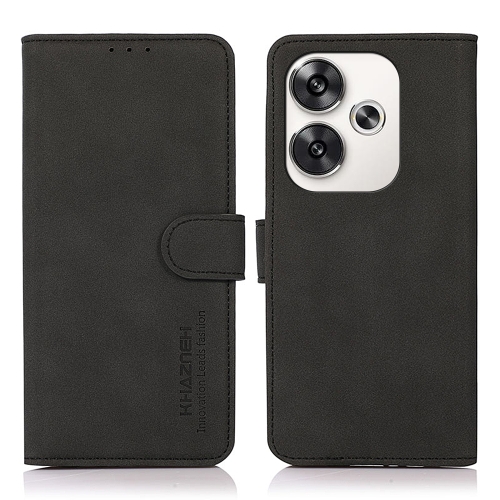 

For Xiaomi Poco F6 / Redmi Turbo 3 KHAZNEH Matte Texture Leather Phone Case(Black)