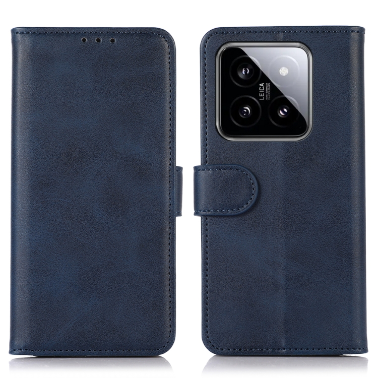 

For Xiaomi 14 Pro Cow Texture Leather Phone Case(Blue)