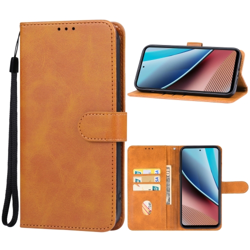 

For Motorola Moto G Stylus 2023 4G Leather Phone Case(Brown)