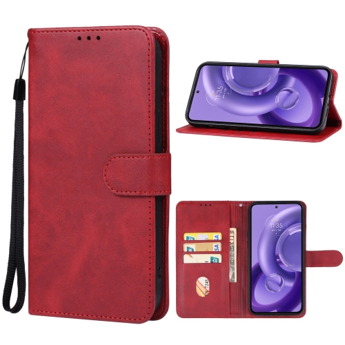 

For Motorola Edge 40 Neo Leather Phone Case(Red)