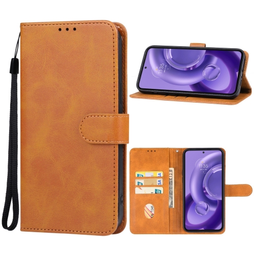 

For Motorola Edge 40 Neo Leather Phone Case(Brown)