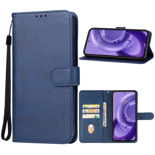 

For Motorola Edge 40 Neo Leather Phone Case(Blue)