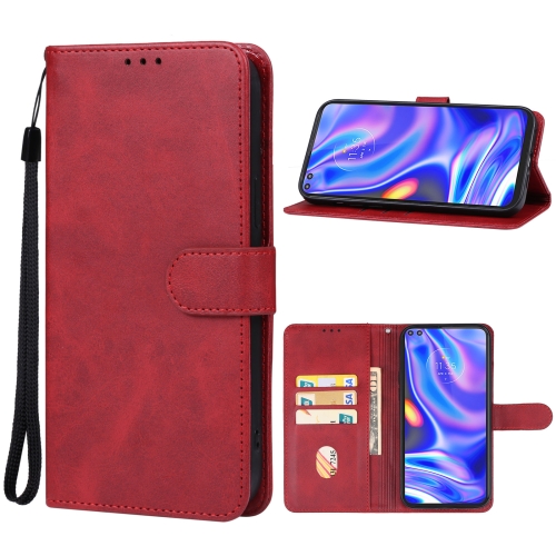 

For Motorola One 5G UW Leather Phone Case(Red)