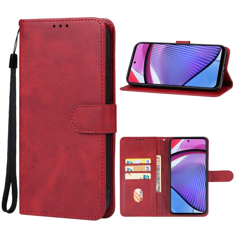

For Motorola Moto G Power 5G 2024 Leather Phone Case(Red)