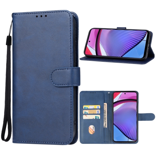 

For Motorola Moto G Power 5G 2024 Leather Phone Case(Blue)