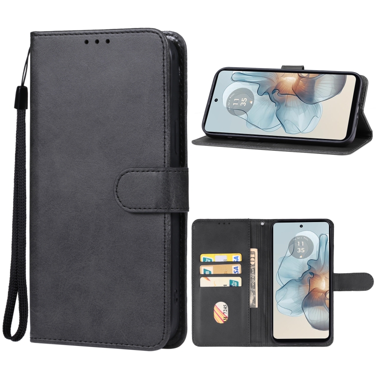 

For Motorola Moto G24 Power Leather Phone Case(Black)