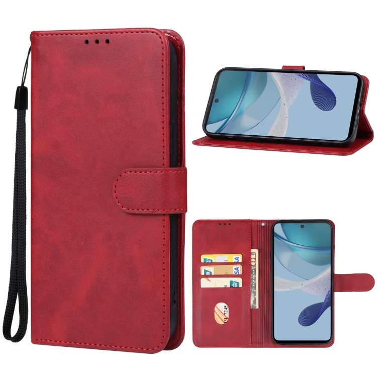 

For Motorola Moto G53j Leather Phone Case(Red)