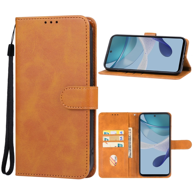 

For Motorola Moto G53y Leather Phone Case(Brown)