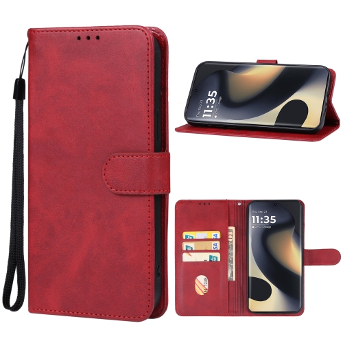 

For Motorola Edge 2024 Leather Phone Case(Red)