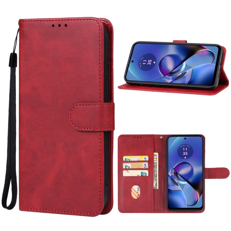 

For Motorola Moto G64y 5G Leather Phone Case(Red)