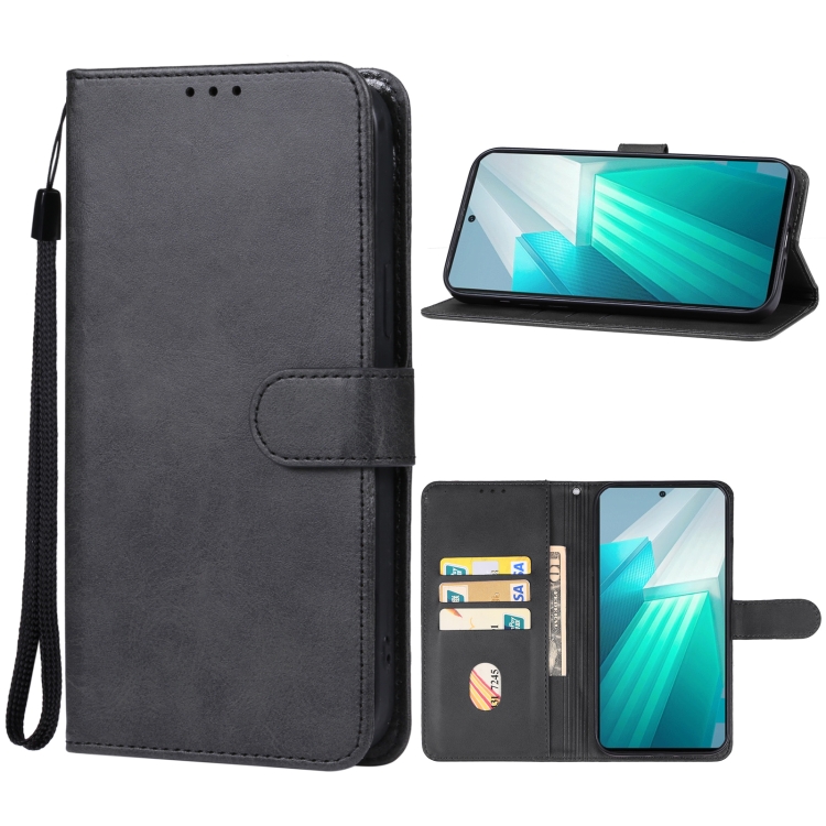 

For vivo iQOO Neo8 / Neo8 Pro Leather Phone Case(Black)