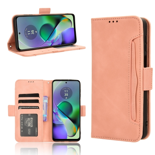 

For Motorola Moto G64 5G / G64y 5G Skin Feel Calf Texture Card Slots Leather Phone Case(Pink)