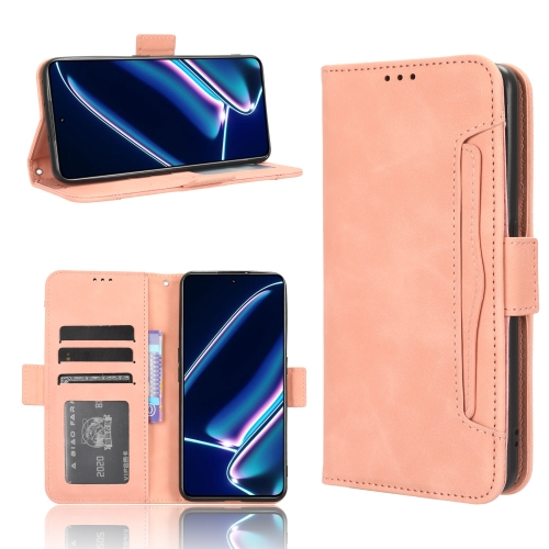 

For Realme GT Neo5 SE Skin Feel Calf Texture Card Slots Leather Phone Case(Pink)